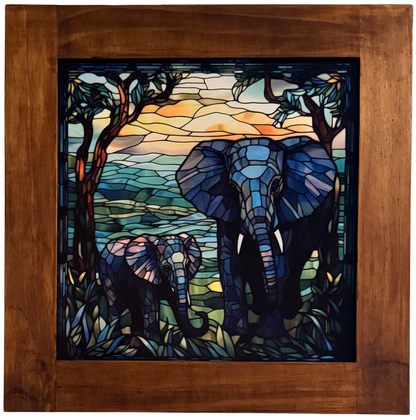 Stained Glass Elephants